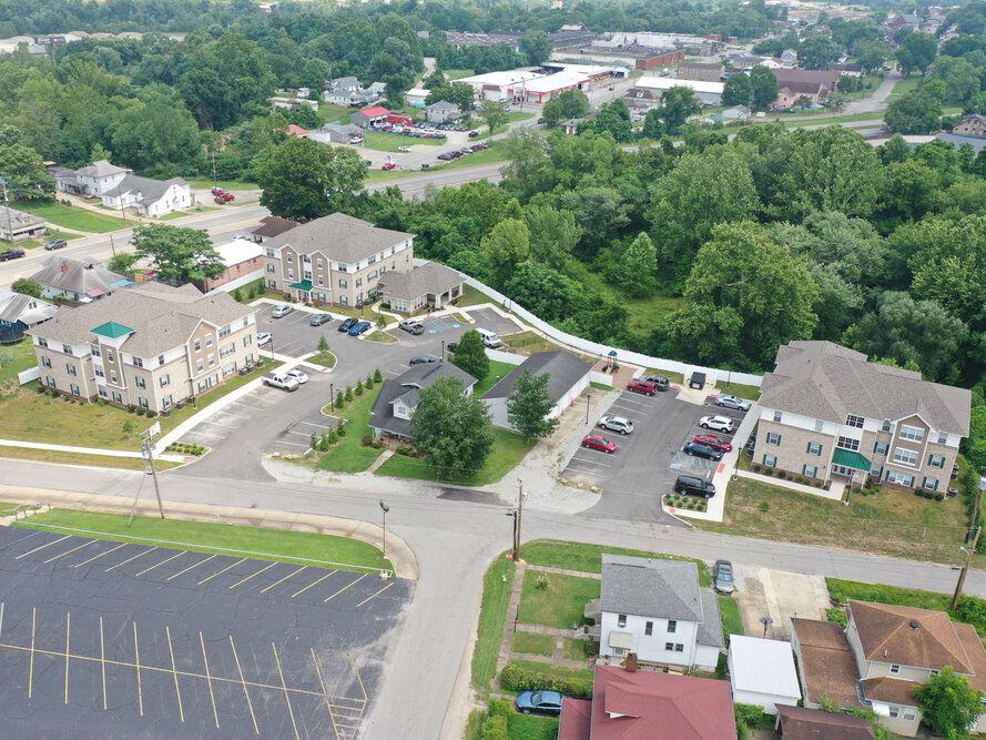 Exterior of Rowan Apartments building