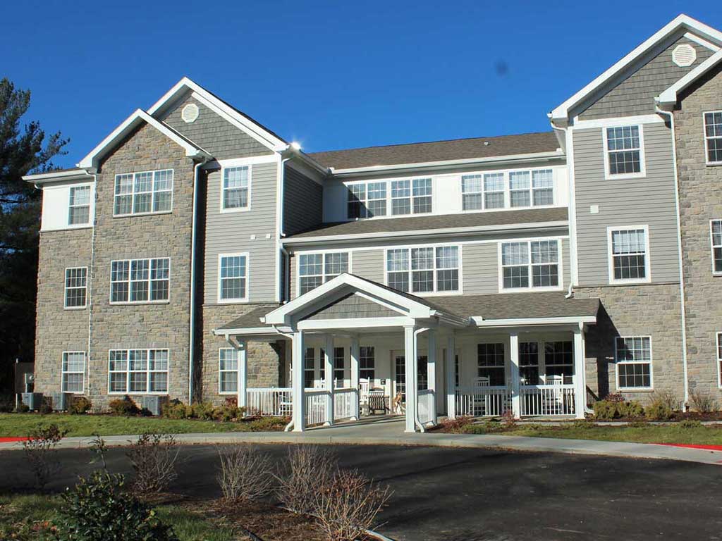 Newberry Apartments building exterior and entrance